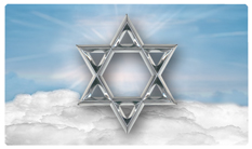 DNSEMP-C-120-BL-SL Star of David Blue-Silver